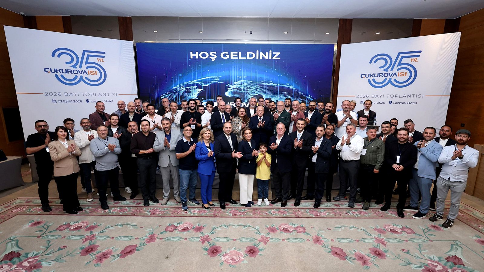 Çukurova Isı 35. yıl bayi toplantısında (23 Eylül 2026, İstanbul) katılımcıların grup fotoğrafı